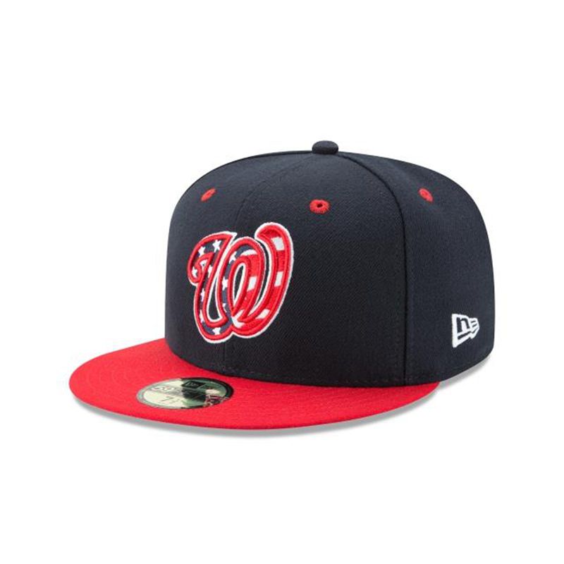 MLB Washington Nationals Authentic Collection 59Fifty Fitted (SSM7122) - Blue New Era Caps